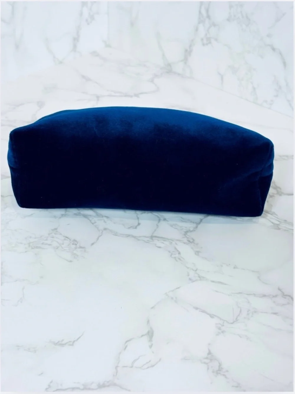 DIOR Navy Blue Velvet Makeup Pouch w/Dust Bag, NWOT